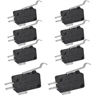 8Pcs V7-7H15D8-263-1 Micro Switch - 16A 250VAC SPDT Roller Lever Snap Action Switch Serasi dengan Ho