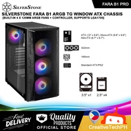 SilverStone CPU CASE  FARA B1 ARGB TG Window ATX Chassis - Black [Built-in 4 x 120mm ARGB Fans + Con