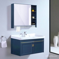XYSinomax Namei（SNNMA）Alumimum Bathroom Mirror Cabinet with Bathroom Mirror Cabinet Small Apartment Combination Set Bath