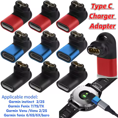 Type C Charger Base Adapter Smart Watch Watch Charging Converter 90 Degree Elbow Accessories for Gar