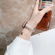 Leather D font Strap For i watch band series 9 8 7 6 5 SE 4 3 Ultra 2 Leather Strap For i Watch 40mm