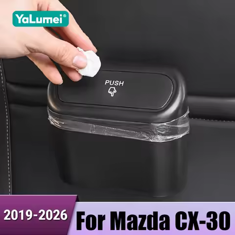 2Pcs Car Garbage Bin Trash Can Storage Box Organizer For Mazda CX-30 CX30 DM 2019 2020 2021 2022 202