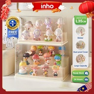 INHO L28-35cm Transparent Doll Toys Display Storage Box Large Capacity Model Storage Rack