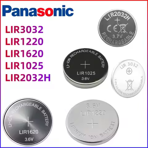 2PCS LIR2032H LIR3032 LIR1220 LIR1025 LIR1620 3.6V Lithium Rechargeable Battery Replaces CR2032 1025