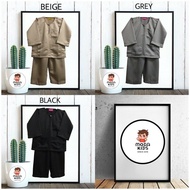 BAJU MELAYU BABY BOY BUDAK KANAK KANAK KIDS RAYA 2022 BLACK HITAM/GREY KELABU/BEIGE NUDE