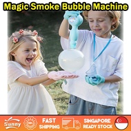 🇸🇬 Seller Magic Smoke Bubble Machine Automatic Bubble Maker LED Light Music Bubble Blower Kids Toy