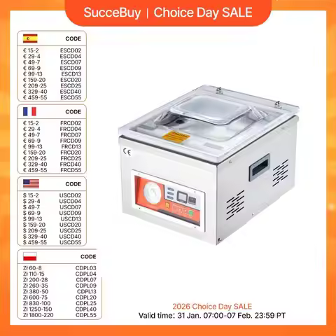 SucceBuy DZ-260A Chamber Vacuum Sealer with 15.7" Sealing Length Vacuum Packing Machine for Home Wet