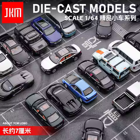 JKM 1/64 Jeep Mazda Bugatti Mitsubishi Toyota Hummer Lexus Diecast Automotive Model Ornaments Cas Bo