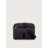 Bonia Black Dario Monogram Messenger Bag