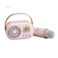 Karaoke Integrated Microphone Speaker Stereo Home KTV Set Pink