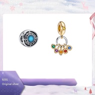 Avengers M Iron Man Arc Reactor Charm Infinity Stones (Silver 925)