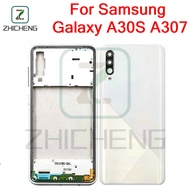 For Samsung Galaxy A30S A307 Battery Back cover Housing middle frame + Button + LCD Front frame + Le