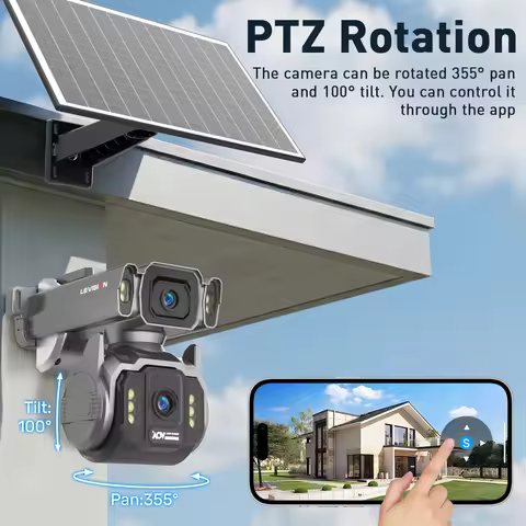 LS VISION 8MP 4K Solar Camera 4G AOV 24/7 Video Record Outdoor Wireless Surveillance Camera 12X Zoom