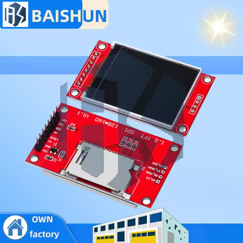 1PCS 1.8 inch TFT LCD Module LCD Screen Module SPI serial 51 drivers 4 IO driver TFT Resolution 128*