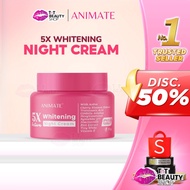 Animate 5X Active Whitening Night Cream Moisturizer Night Cream 10 gr | TnT Beauty Shop