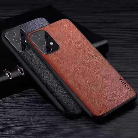 Leather Case For Samsung Galaxy A53 A73 A33 A23 5G Business Style Retro Litchi Pattern Back Cover fo