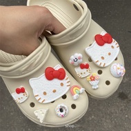 Jibbit Toast Yellow Hello Kitty Diy Crocs Shoes OU9B