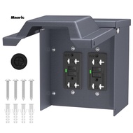 -2 Outdoor Power Outlet Box with Waterproof Cover Dual 20 Amp WRTR GFCI Outlet GFCI Outlet Box with 