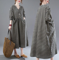 Dress Wanita Korean Style Wanita Dewasa 2023 Cantik Kekinian wanita Hijab Baju Gamis Flanel Panjang