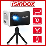 ISINBOX Projector 1080P HD 4K Video Projector 250Ansi 10000 Lumens 5G WiFi Wireless Screen Mirrorring Home Cinema Projec