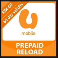 [RM 60] U Mobile Prepaid Topup Reload (not share a topup)