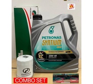 Petronas Syntium 800 Semi Synthetic SN10w40 Engine Oil 4L + Perodua  Oil Filter 00R01 + Perodua Air Filter (SETS)