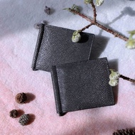 【禮物提案】型格石頭紋魔鬼魚紋 中性 短銀包 紙鈔夾/卡片套