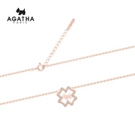 Agatha Agatha Necklace Female Four-leaf Clover Necklace Female Clavicle Chain Jewelry Necklace Light