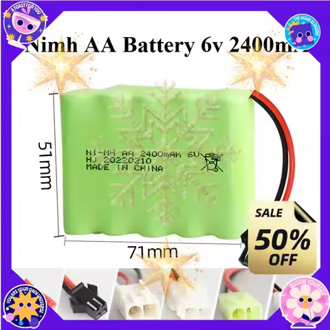 SWZY 4.8v/6v/7.2v/9.6v 2400mAh Rechargeable Battery or 3000mAh Nimh AA Battery Pack for Rc Toys Cars