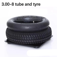 ♣High-quality 3.00-8 tire 300-8 Scooter Tyre &amp; Inner Tube for Mobility Scooters 4PLY Cruise Scoo ☍Q