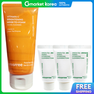 INNISFREE | Innisfree Vitamin C Brightening Pack-To-Foam 120g + Green Tea Foam 20ml X 3