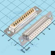 [2 Pieces]- DB25 Port Female 25 Pins Gold Plated 2 Rows Solder Wire Connector Smart Components