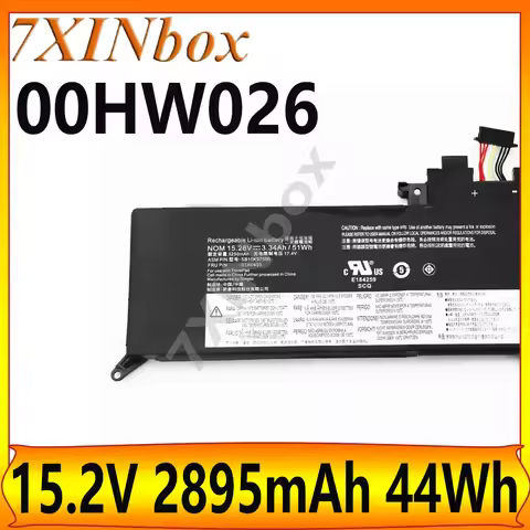 7XINbox 00HW026 00HW027 01AV432 15.2V 2895mAh 44Wh Battery for Lenovo ThinkPad Yoga 260 X260 01AV433