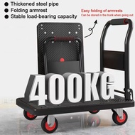 【SG Stock】 Foldable Platform Trolley Cart Foldable Flatbed Trolley Shopping Heavy Duty Universal Use