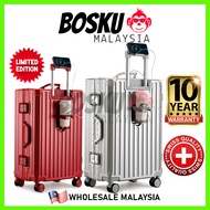 BOSKU Premium Luggage Bag Set (20" + 24") Inch ABS Hard Case Aluminum Frame USB Suitcase Travel Bag 