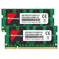 4GB Kit (2GBX2) DDR2 667 sodimm RAM, Kuesuny PC2-5300 / PC2-5300S CL5 200-Pin Non-ECC Unbuffered Not