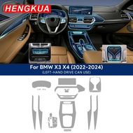 For BMW X3 X4 G01 G02 2022 2023 2024 TPU Car Navigation Screen Film Gearbox Protective Sticker Anti-