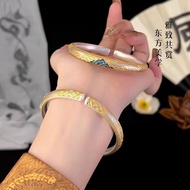 Thousand Miles of Rivers and Mountains Bracelet Silver Plated Gold Enamel Color Silver Plated925Vint