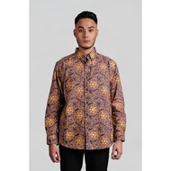 My Slim Fit Long Sleeve White Flakes Dazzling Blue