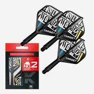 Target Darts Chris Dobey K Flex Integrated Dart Flights & Shafts | Pack of 3 K-Flex, No.2 | Short, I