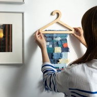 白蠟木磁性木夾組|海報夾|掛夾|衣架|原木晾畫夾