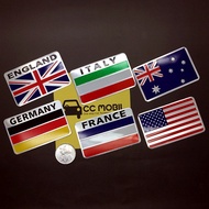 Car Emblem Sticker Flag SQUARE Flag Germany England Italy Australia France America