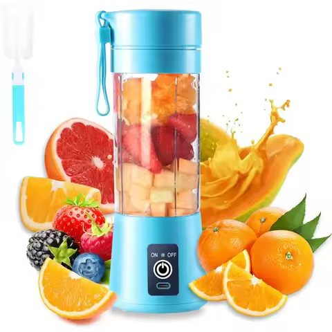 380ml Mini Blender Portable Blender Home USB Juicing CupRechargeable Smoothie Maker Sports Bottle fo