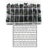 24 Values 660Pcs 100V Capacitor Assortment Kit with Storage Box,0.22nF-470nF Polyester Film Paper Ca