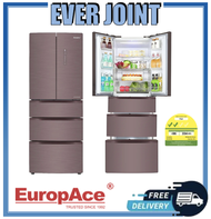 EuropAce ER9370W || ER 9370W [363L] Latte Glass Multi-Door Versa Zone Fridge