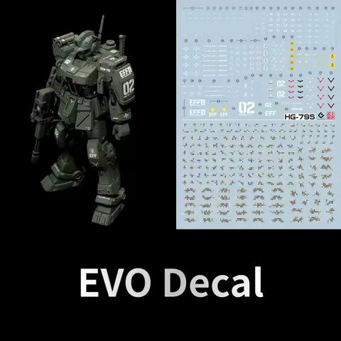 EVO Decal HG-79S for HG 1/144 RGM-79S GM Spartan Assembly Model Fluorescent Water Stickers for Model