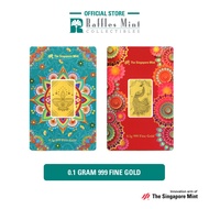 Deepavali Golden Diya & Divine Plumage 0.1 gram 999 Fine Gold Bar [The Singapore Mint]