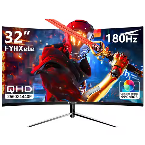 FYHXele 32 Inch QHD Curved Monitor 180Hz 1ms Desktop PC LCD Computer Display Gaming VA Panel Screen