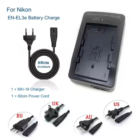 MH-18 MH18A Battery Charger for Nikon EN-EL3E D50 D70 D100 D80 D200 D90 D300 EN-EL3E EL3A EL3E D100S