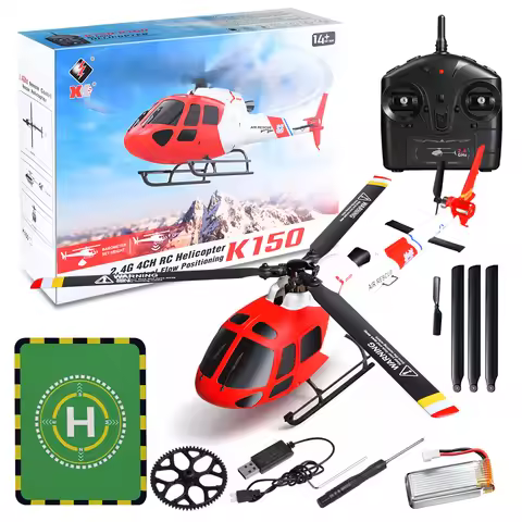 K150 RC Helicopter 2.4G 4CH 6-Axis Flybarless AS350 Air Rescue RC Plane With Altitude Hold Optical F